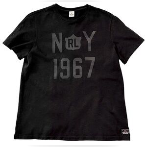 NEW RARE XL POLO RALPH LAUREN NY RL 1967 T SHIRT BLACK ON BLACK LOFT COLLECTION